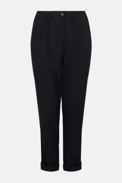 Sale Oasis Pleat Detail Peg Trouser Black