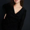 Best Oasis Plus Animal Burnout Velvet Ruched Mini Black
