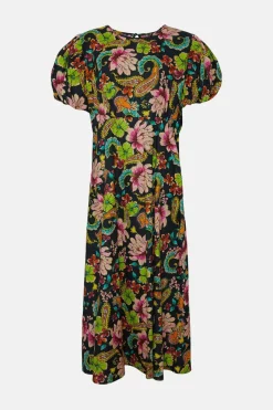 Best Oasis Plus Size Carnival Printed Puff Sleeve Dress Floral
