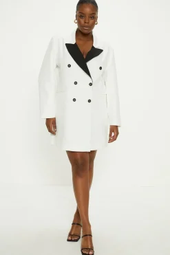 Fashion Oasis Plus Size Contrast Blazer Dress Mono
