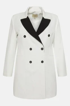 Fashion Oasis Plus Size Contrast Blazer Dress Mono