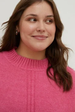 Discount Oasis Plus Size Cosy Longline Rib Detail Jumper Oatmeal