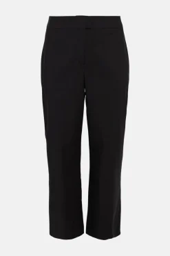 Sale Oasis Plus Size Cotton Sateen Wide Leg Trouser Black