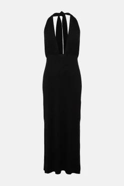 Best Oasis Plus Size Floral Printed Scoop Neck Maxi Dress Black