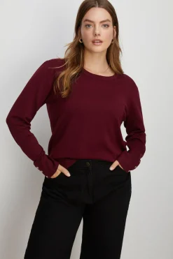 Outlet Oasis Plus Size Knitted Crew Jumper Black