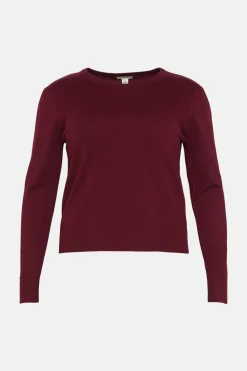 Outlet Oasis Plus Size Knitted Crew Jumper Black