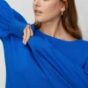 Online Oasis Plus Size Knitted Slash Neck Jumper Cobalt