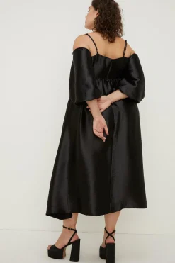 Online Oasis Plus Size Rachel Stevens Satin Dress Black