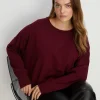 Outlet Oasis Plus Size Slouchy Jumper Berry