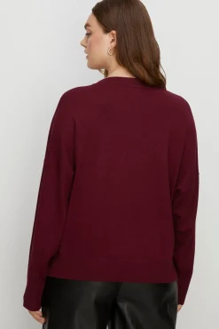 Outlet Oasis Plus Size Slouchy Jumper Berry