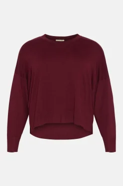 Outlet Oasis Plus Size Slouchy Jumper Berry