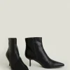 Online Oasis Pointed Stiletto Heeled Ankle Boot Chocolate
