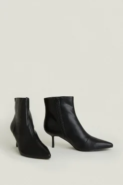 Online Oasis Pointed Stiletto Heeled Ankle Boot Chocolate