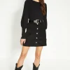 Sale Oasis Pointelle Sleeve Tie Back Jumper Black