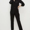 Sale Oasis Ponte Tailored Slim Leg Trouser Black