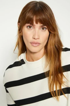 Clearance Oasis Premium Boxy Sweatshirt Stripe