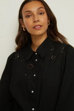 Outlet Oasis Premium Broderie Jumpsuit Black