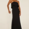New Oasis Premium Crepe Bandeau Midi Dress Black