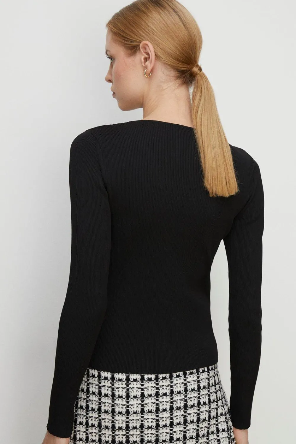 Best Oasis Premium Cut Out Ribbed Knit Top Raspberry