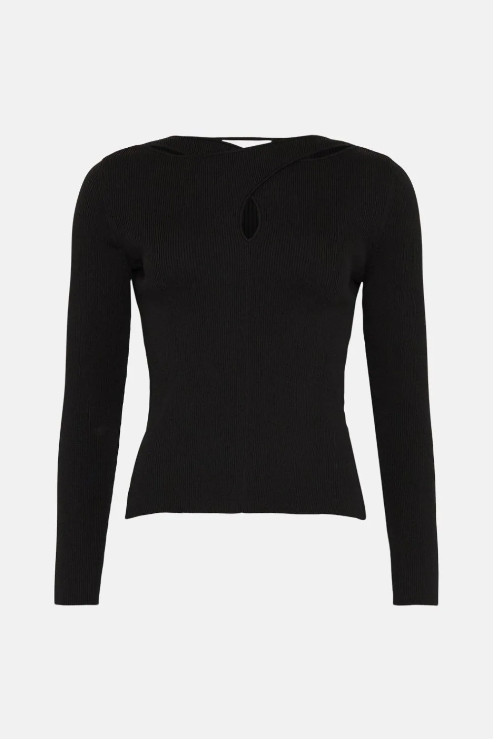 Best Oasis Premium Cut Out Ribbed Knit Top Raspberry