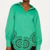Clearance Oasis Premium Cutwork Oversized Shirt White