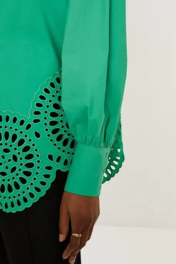 Clearance Oasis Premium Cutwork Oversized Shirt White