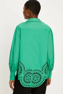 Clearance Oasis Premium Cutwork Oversized Shirt White