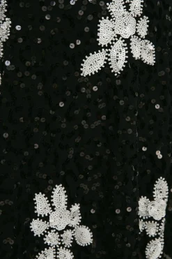 Best Oasis Premium Floral Hand Embellished Sequin Skater Dress Mono