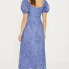 Discount Oasis Premium Floral Lace Cut Out Midi Dress Cornflower