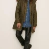 Sale Oasis Premium Fur Hood Padded Winter Parka Coat Khaki