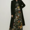 Hot Oasis Premium Italian Wool Mix Long Wrap Tie Coat Grey