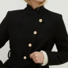 Hot Oasis Premium Italian Wool Mix Wrap Short Coat Forest