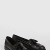Best Oasis Premium Leather Tassel Loafers Black