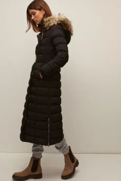 Outlet Oasis Premium Maxi Belted Padded Jacket Khaki