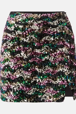 Discount Oasis Premium Mixed Sequin Mini Skirt Multi