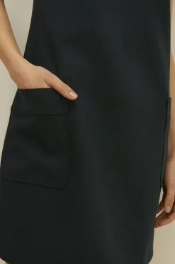 Online Oasis Premium Patch Pocket Shift Dress Navy