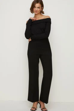 Discount Oasis Premium Ponte Bandeau Top Black
