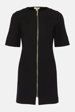 Clearance Oasis Premium Ponte Top Stitch Detail Dress Black