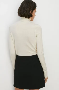 Online Oasis Premium Ponte Zip Through Patch Pocket Skirt Black