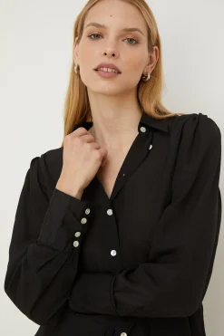 Outlet Oasis Premium Pure Silk Shirt Black