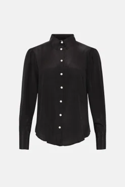 Outlet Oasis Premium Pure Silk Shirt Black