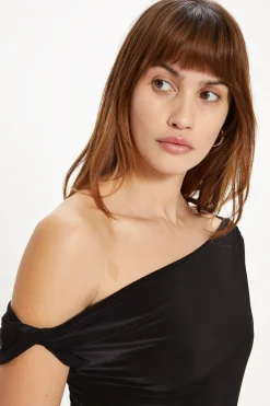 Online Oasis Premium Slinky Double Layer Asymmetric Body Black