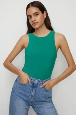 Outlet Oasis Premium Slinky Jersey Racer Vest Green