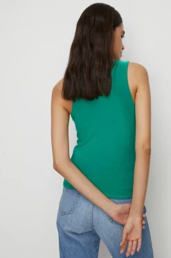 Outlet Oasis Premium Slinky Jersey Racer Vest Green