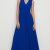Discount Oasis Premium Soft Tailored Belted Midi Dress Cobalt