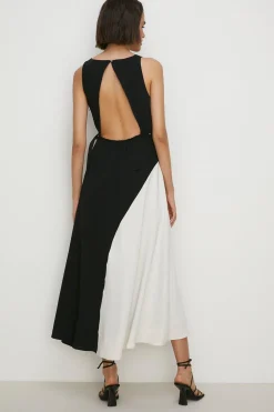 New Oasis Premium Soft Tailored Midi Dress Mono