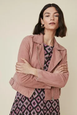 Online Oasis Premium Suede Jacket Burgundy