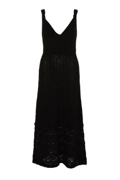 Outlet Oasis Pretty Stitch Knitted Midi Dress Ecru