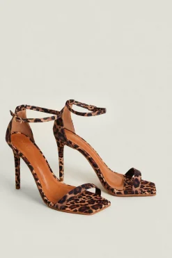 Fashion Oasis Print Heeled Sandal Leopard