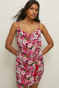 Discount Oasis Print Strappy Mini Dress Floral